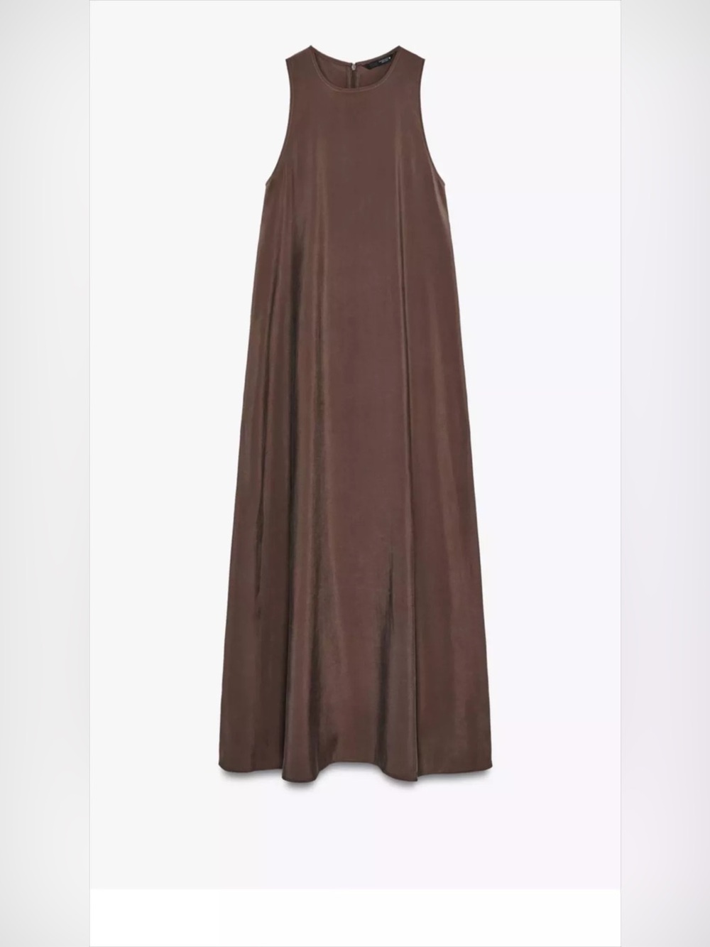 Zara Brown Sleeveless Maxi Dress Skirt
